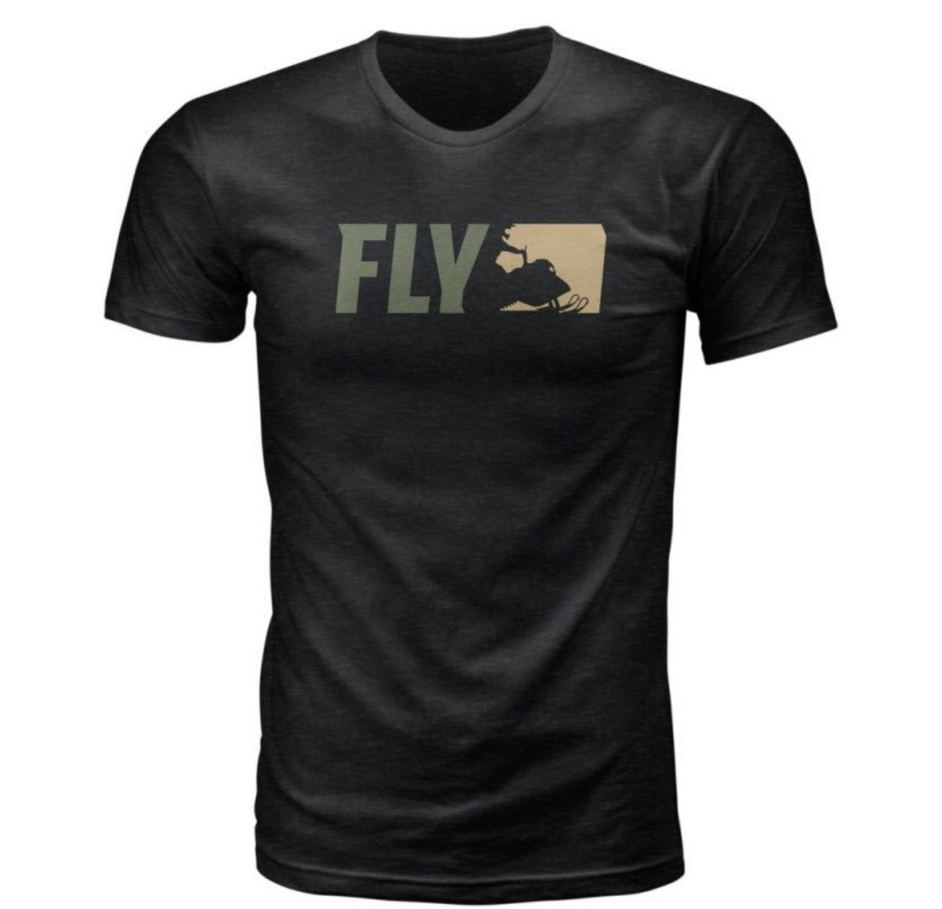 Fly Racing Primary Tee – Black Graphic T-Shirt (2XL)