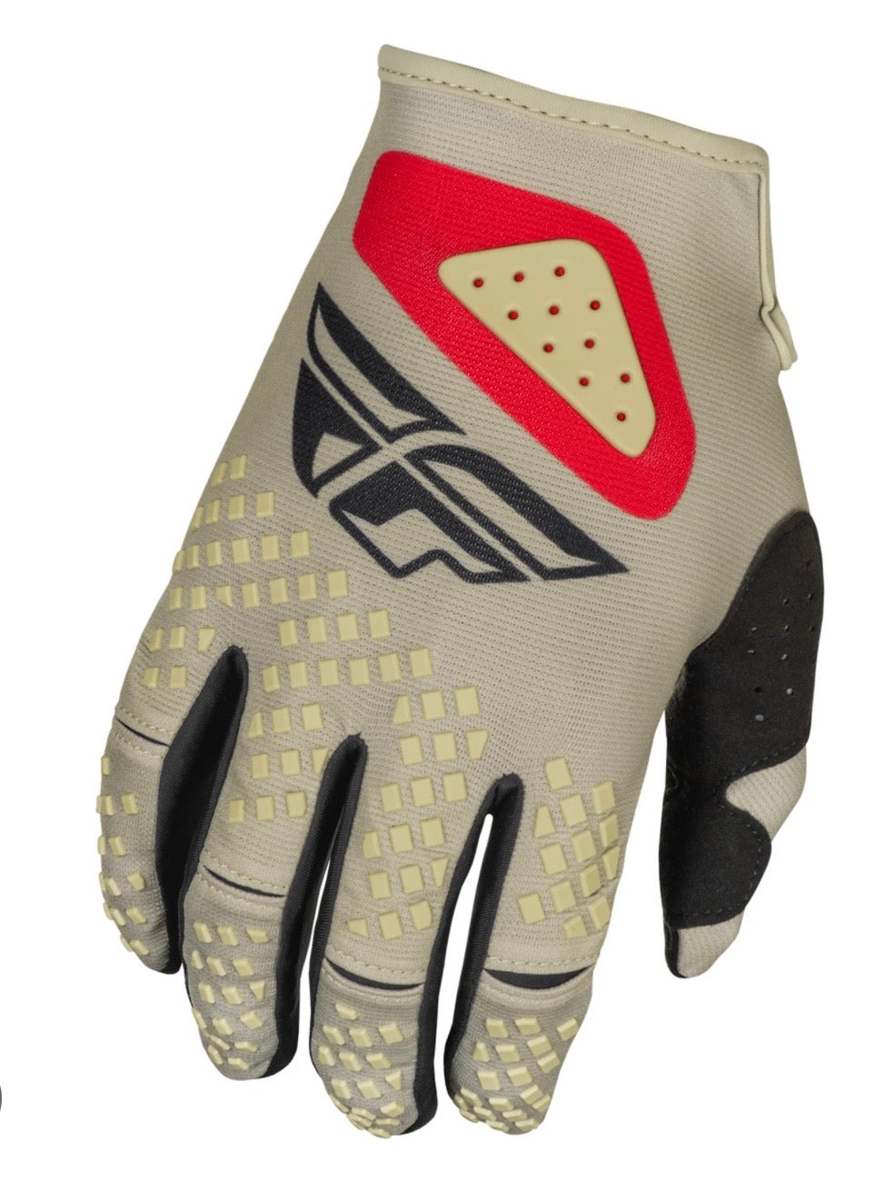 Kinetic sym gloves light grey/red/black
