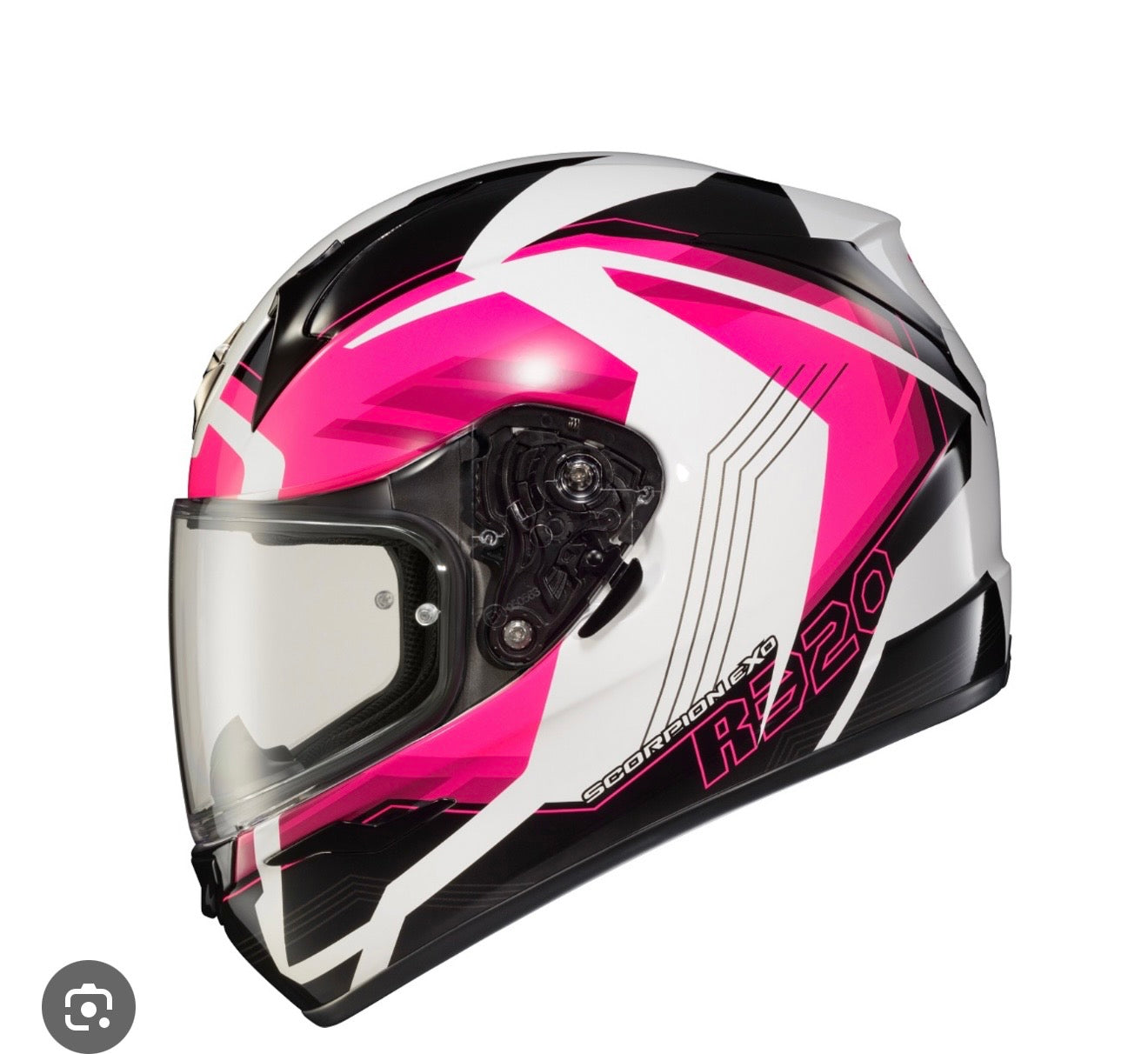 Scorpion EXO-R320 Hudson White/Pink Helmet Size MEDIUM