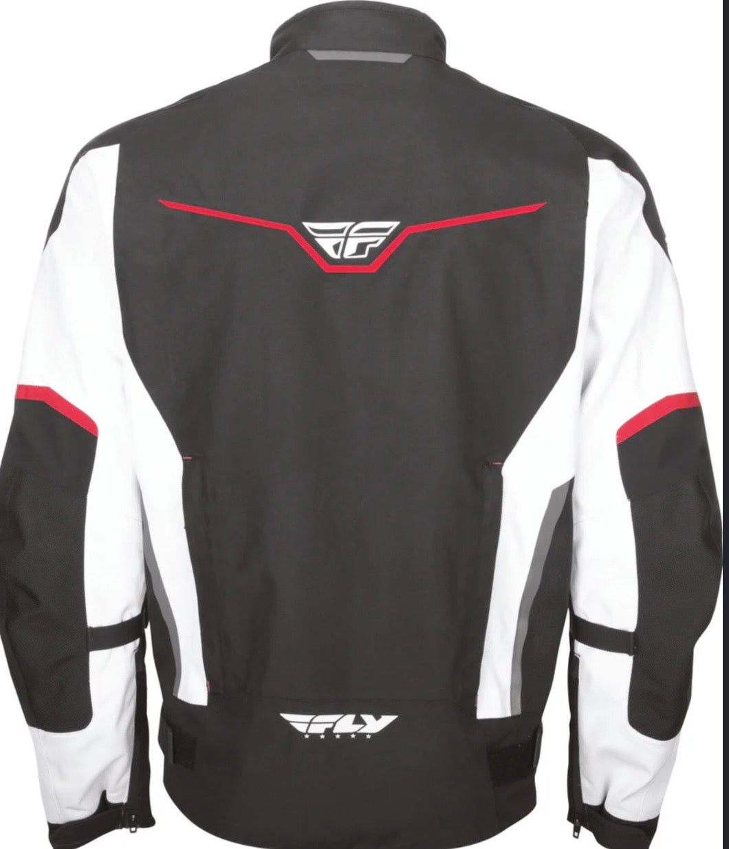 Fly Racing Strata Jacket Black/White/Red – Size XL