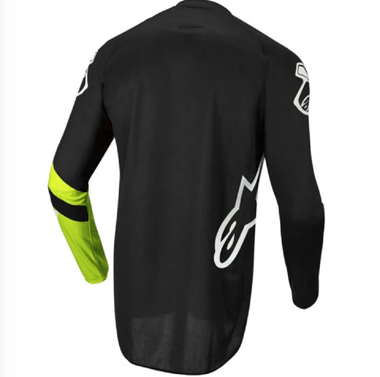 Fluid Chaser Jersey Black Yellow Fluo – Size Medium | High-Performance Cycling Jersey