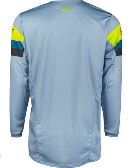Kinetic Prix Jersey Ice Grey/Charcoal/Hi-Vis – Size 2XL | Performance Jersey