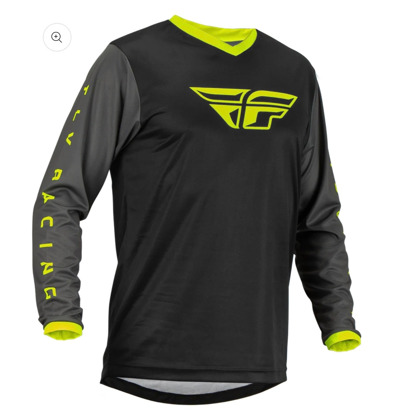 FLY F-16 Jersey Black/Grey/Hi-Vis – Size Small
