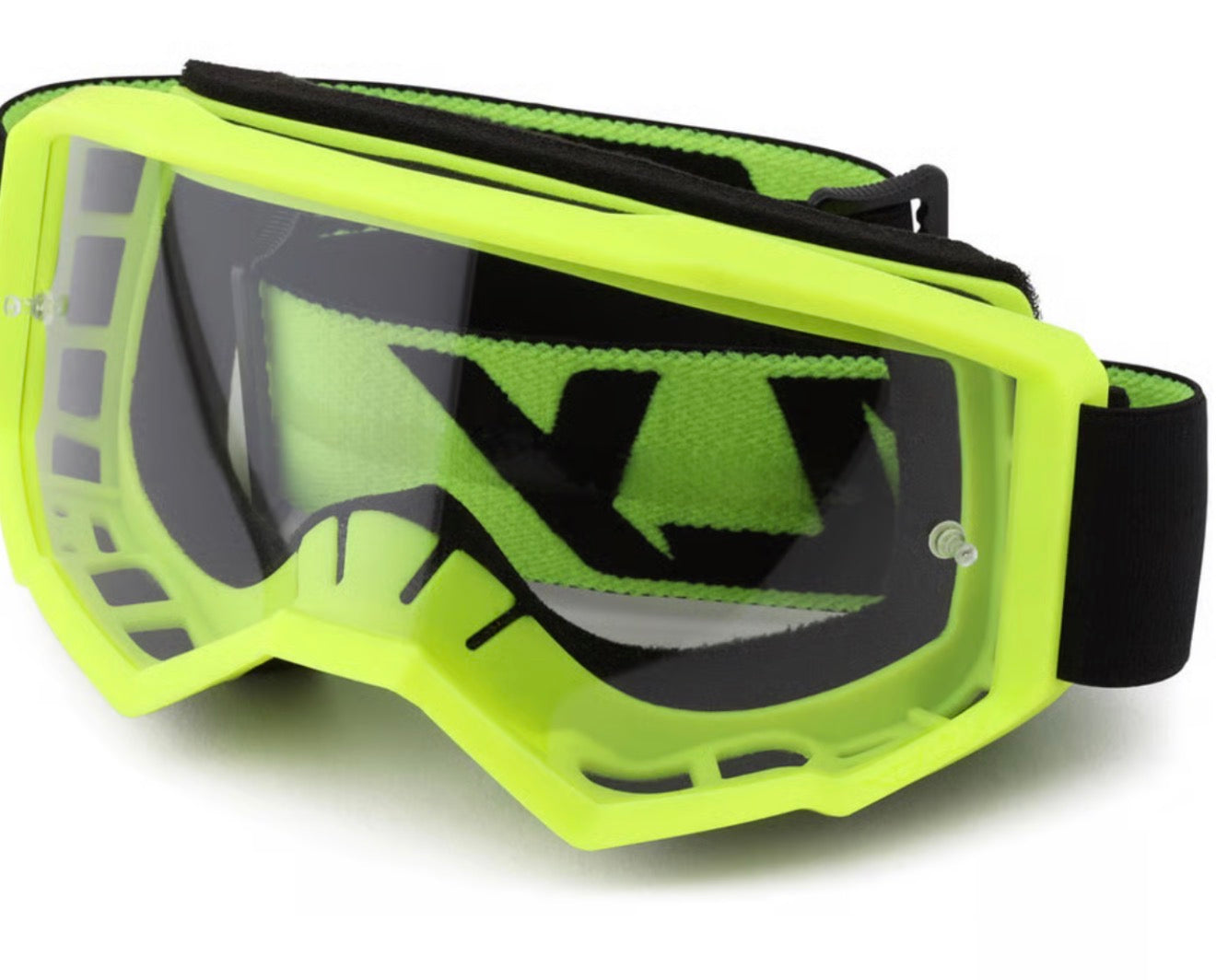 Focus MX Goggles - Black / Hi-Vis (Clear Lens)
