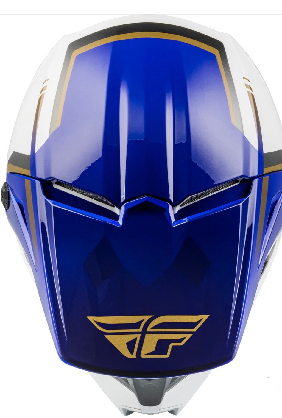 FLY Racing Kinetic Vision Helmet - White/Blue (2XL)