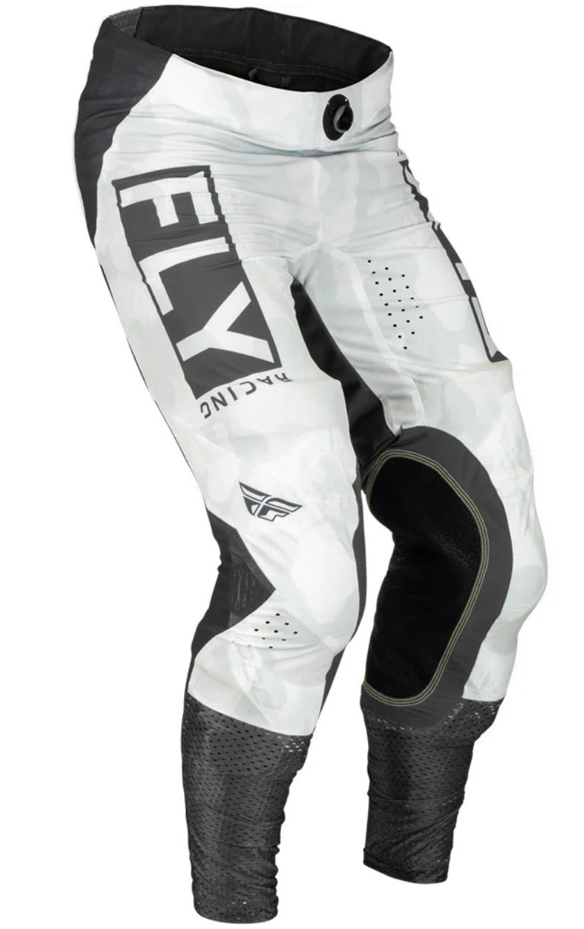 Fly Racing Lite L.E. Stealth Gear Combo – White/Grey | Jersey Large & Pants 32