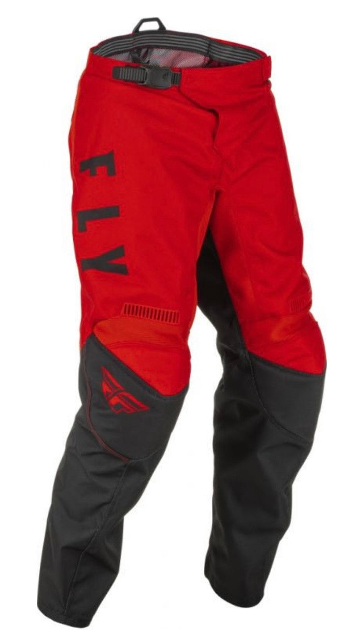 Fly Racing 2025 Lite Jersey & Youth F-16 Block Pants Combo – Black/Red