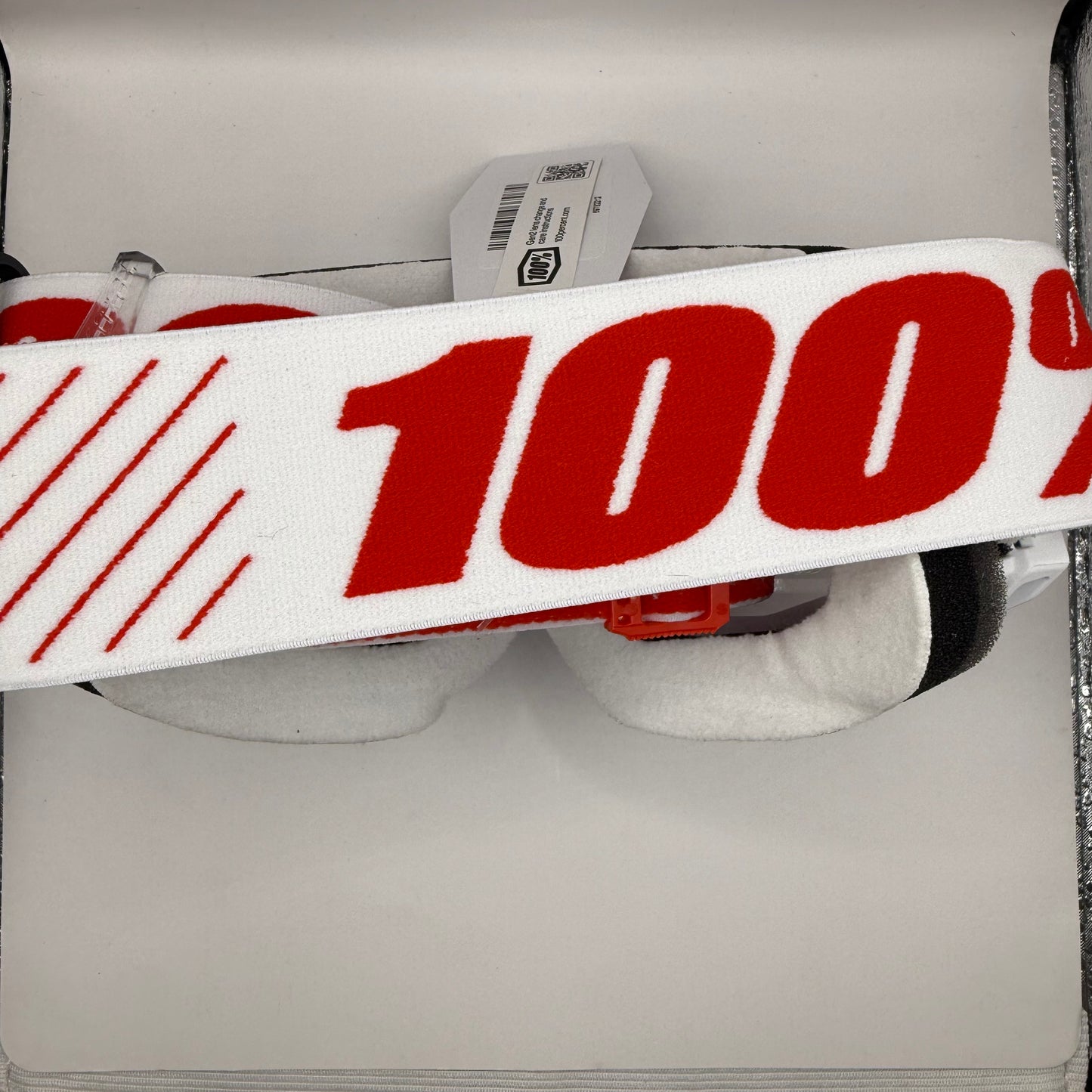 100% Accuri 2 Pure Goggles White/Red – Clear Lens