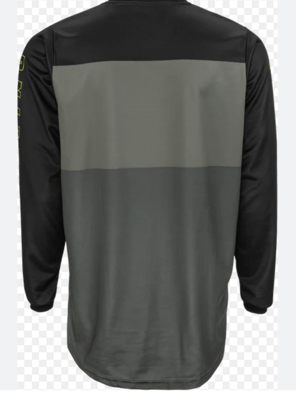F-16 Jersey – Grey/Black/Hi-Vis MX Off-Road Jersey (Medium)