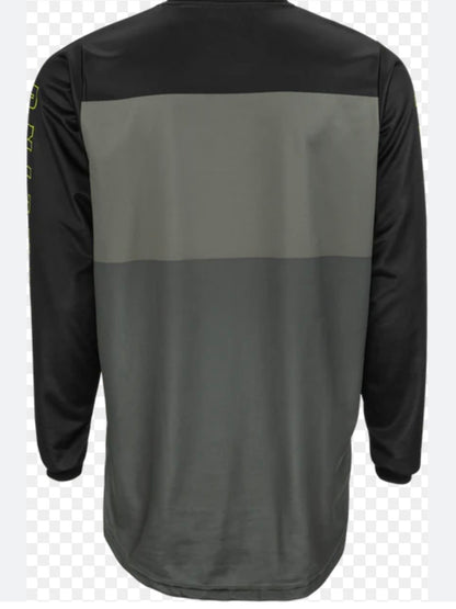 F-16 Jersey – Grey/Black/Hi-Vis MX Off-Road Jersey (Medium)
