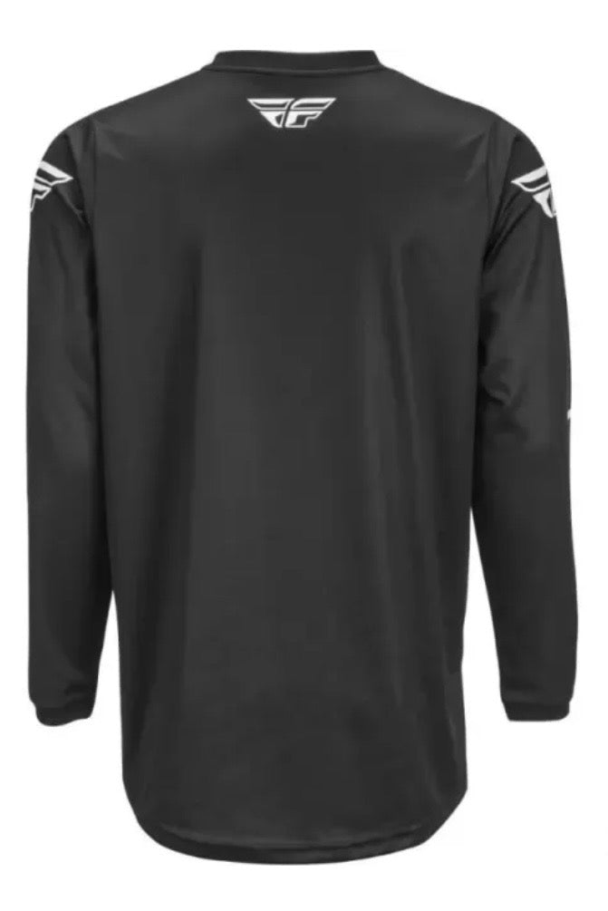 Fly Racing Universal Jersey Black/White – XL | Lightweight Motocross & Off-Road Jersey