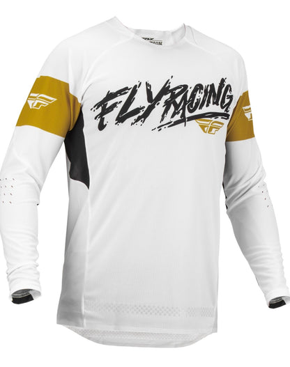 Evolution DST L.E Brazen Jersey – White/Gold/Black MX Jersey (Medium)