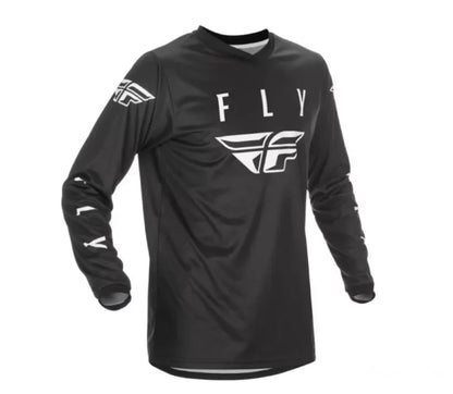 Fly Racing Universal Jersey Black/White – XL | Lightweight Motocross & Off-Road Jersey
