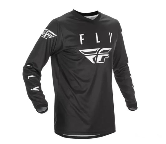 Fly Racing Universal Jersey Black/White – XL | Lightweight Motocross & Off-Road Jersey