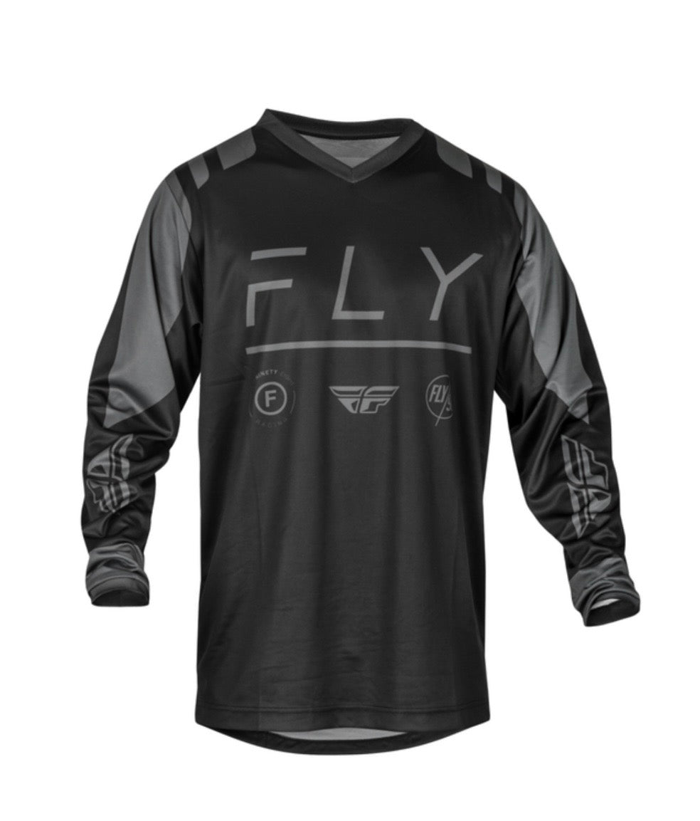 F-16 Jersey – Black/Charcoal MX Off-Road Riding Jersey (Medium)