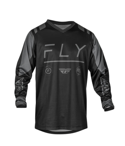 F-16 Jersey – Black/Charcoal MX Off-Road Riding Jersey (Medium)