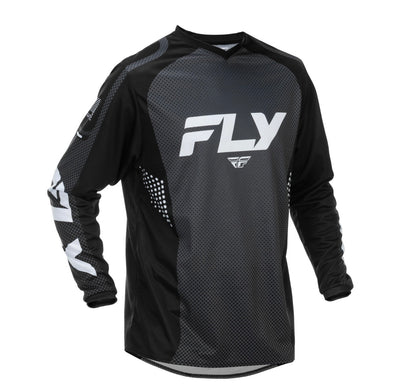 Fly Racing F-16 Jersey Black/White – Small | Lightweight Motocross & Off-Road Jersey