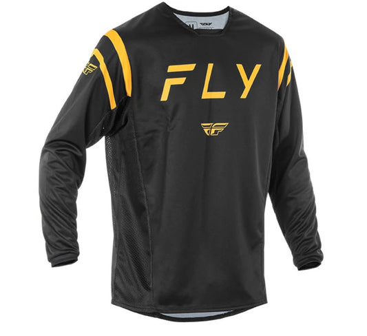 Fly Racing Motocross Set Black/Gold – Jersey Size XL + Pants Size 34