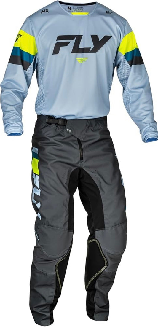 Kinetic prix jersey ice grey/charcoal/hi/vis jersey medium pants 32