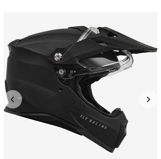 FLY Racing Trekker Solid Helmet Matte Black – Large