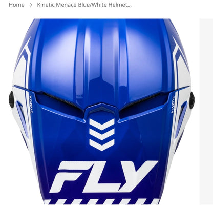 Youth Kinetic Menace Helmet Blue/White – Youth Large