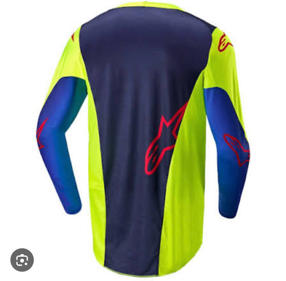 Kids Racer Hoen Jersey – Yellow Fluo / Blue / Night Navy – XS
