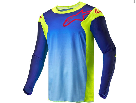 Kids Racer Hoen Jersey – Yellow Fluo / Blue / Night Navy – XS