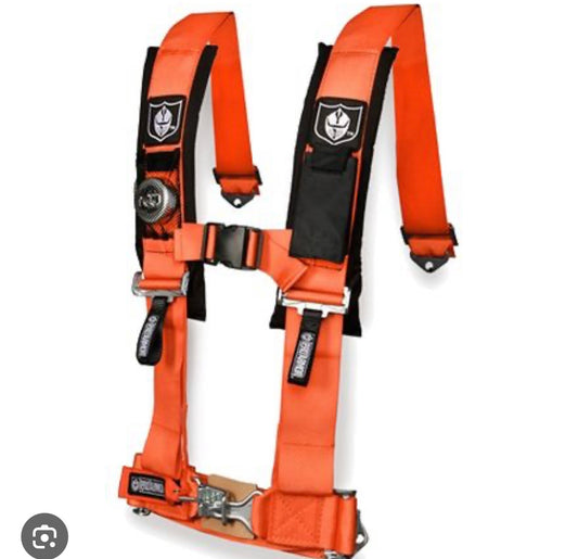 4PT Seatbelt Harness 2" Pads Orange