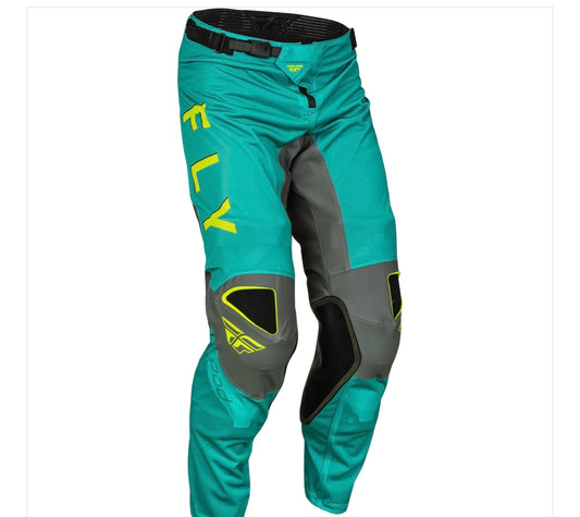 Fly Racing Kinetic Pants Hi-Vis / Teal / Grey – Size 32