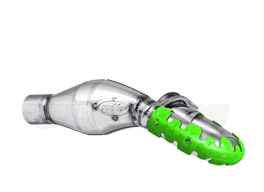 Armadillo Head Pipe Guard Long Green – Durable Exhaust Pipe Protection