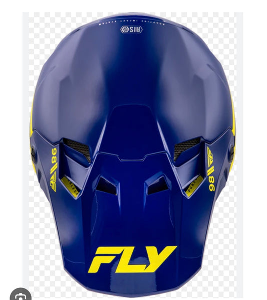 Formula CC Objective Helmet Navy/Yellow SIZE Medium – High-Visibility Off-Road Protection