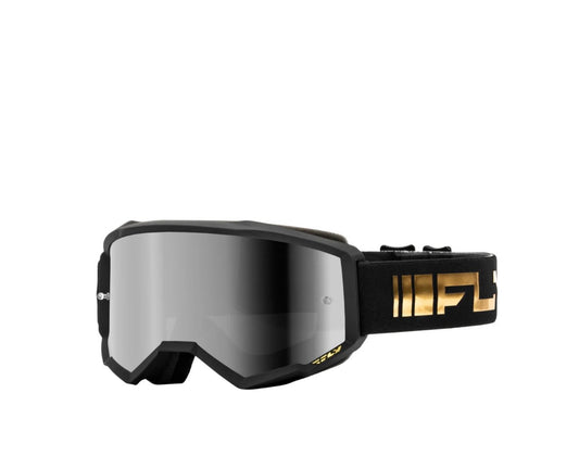 Zone Goggle Black/Gold w/ Silver Mirror Smoke Lens – Premium Off-Road Eye Protection