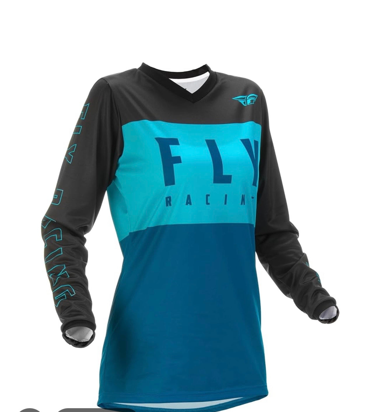 Women’s F-16 Performance Jersey Aqua/Dark Teal/Black – Size Small