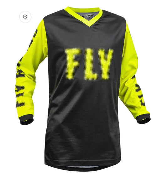 Youth F-16 Jersey & Pants Set Black/Hi-Vis Grey/Black/Hi-Vis – Jersey YL / Pants Size 26