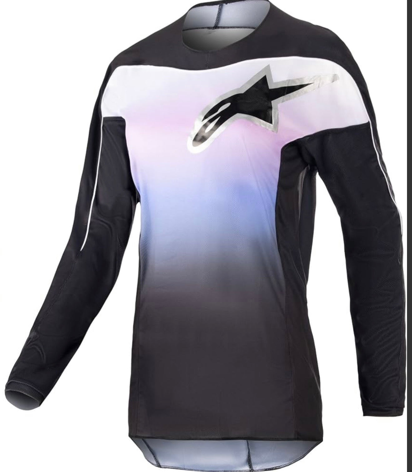 Stella Fluid Jersey Black/Frozen Purple – Size Medium
