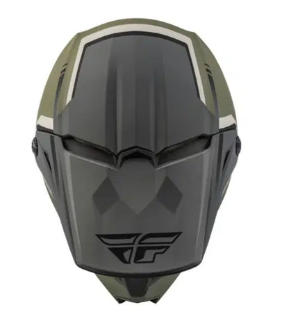 Kinetic Vision Helmet Matte Olive Green/Grey – Size Small