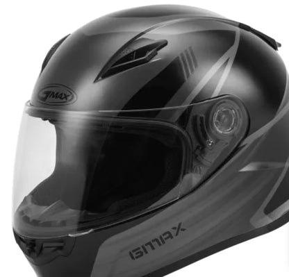 FF-49 Full-Face Deflect Helmet Black/Grey – Size 2XL