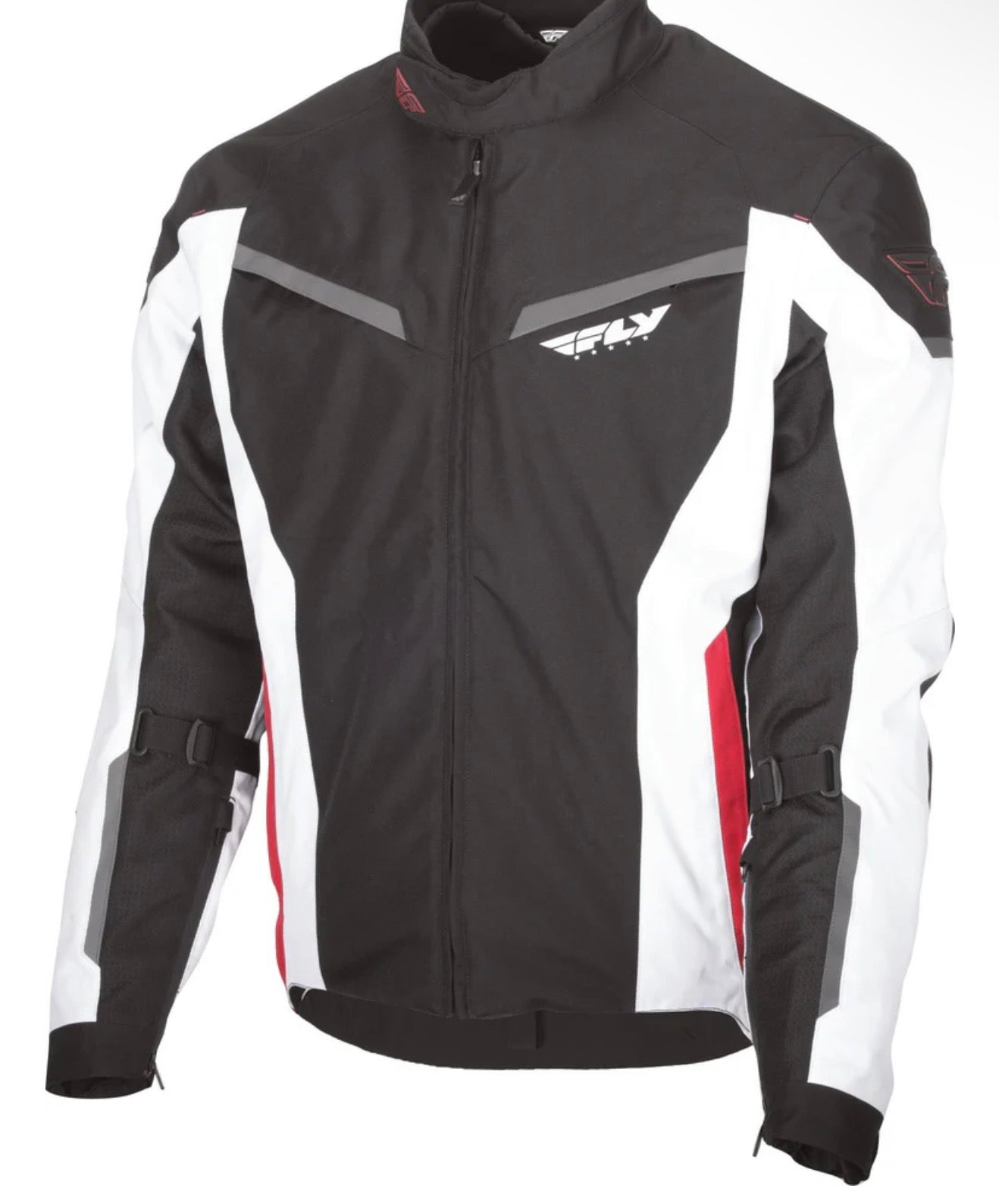 Fly Racing Strata Jacket Black/White/Red – Size XL