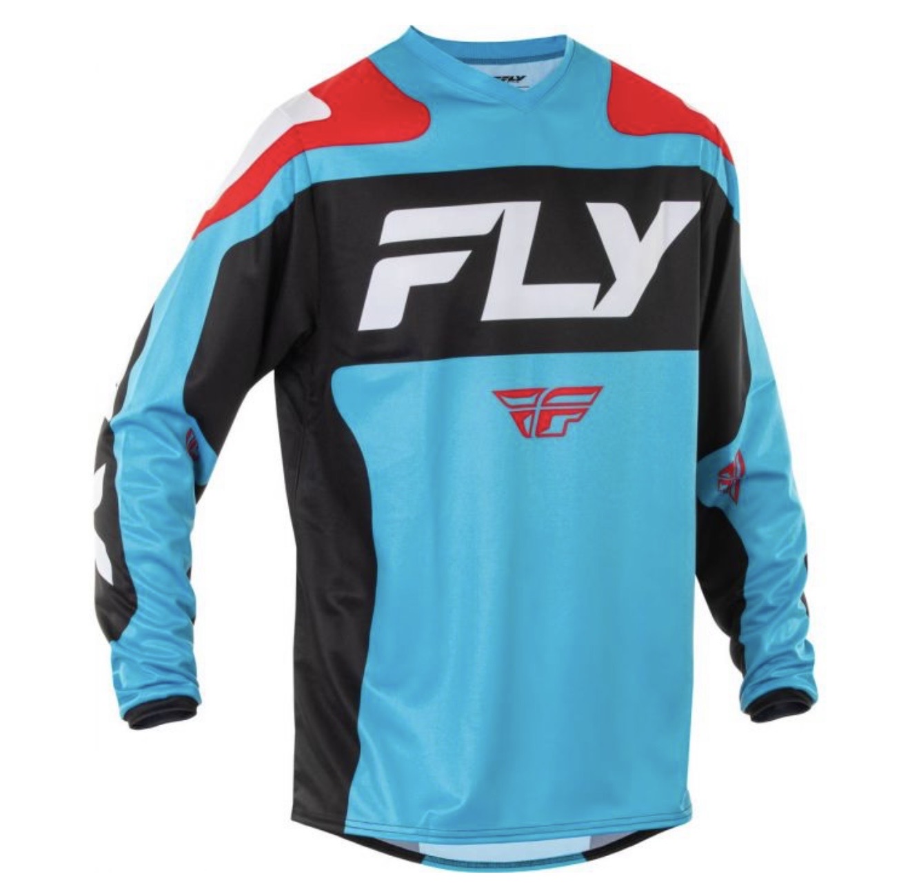 25 F-16 Jersey Cyan/Black/White – Size 2XL | Performance Jersey