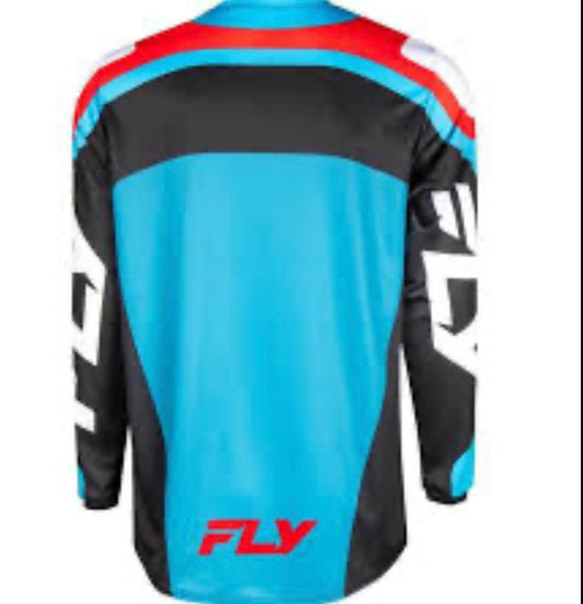 25 F-16 Jersey Cyan/Black/White – Size 2XL | Performance Jersey
