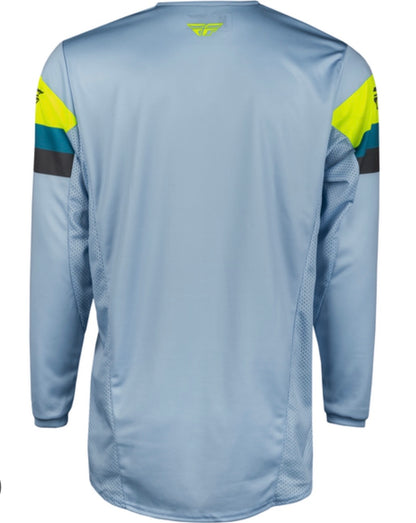 Kinetic Prix Jersey Ice Grey/Charcoal/Hi-Vis – Size 2XL | Performance Jersey