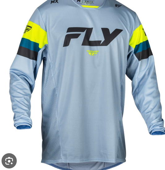 Kinetic Prix Jersey Ice Grey/Charcoal/Hi-Vis – Size 2XL | Performance Jersey