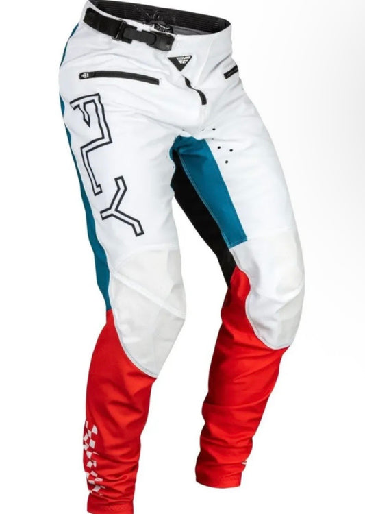 FLY Rayce Bicycle Pants Red/White/Blue – Size 32 | Performance Pants