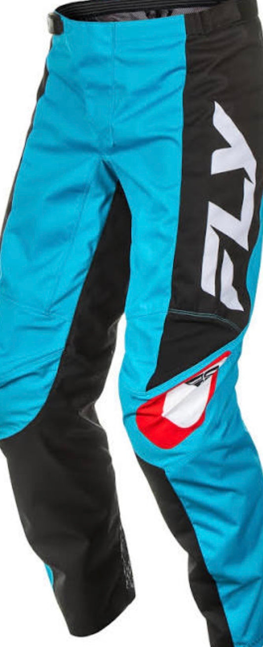 FLY F-16 Pants Cyan/Black/White | Performance Pants Size 38