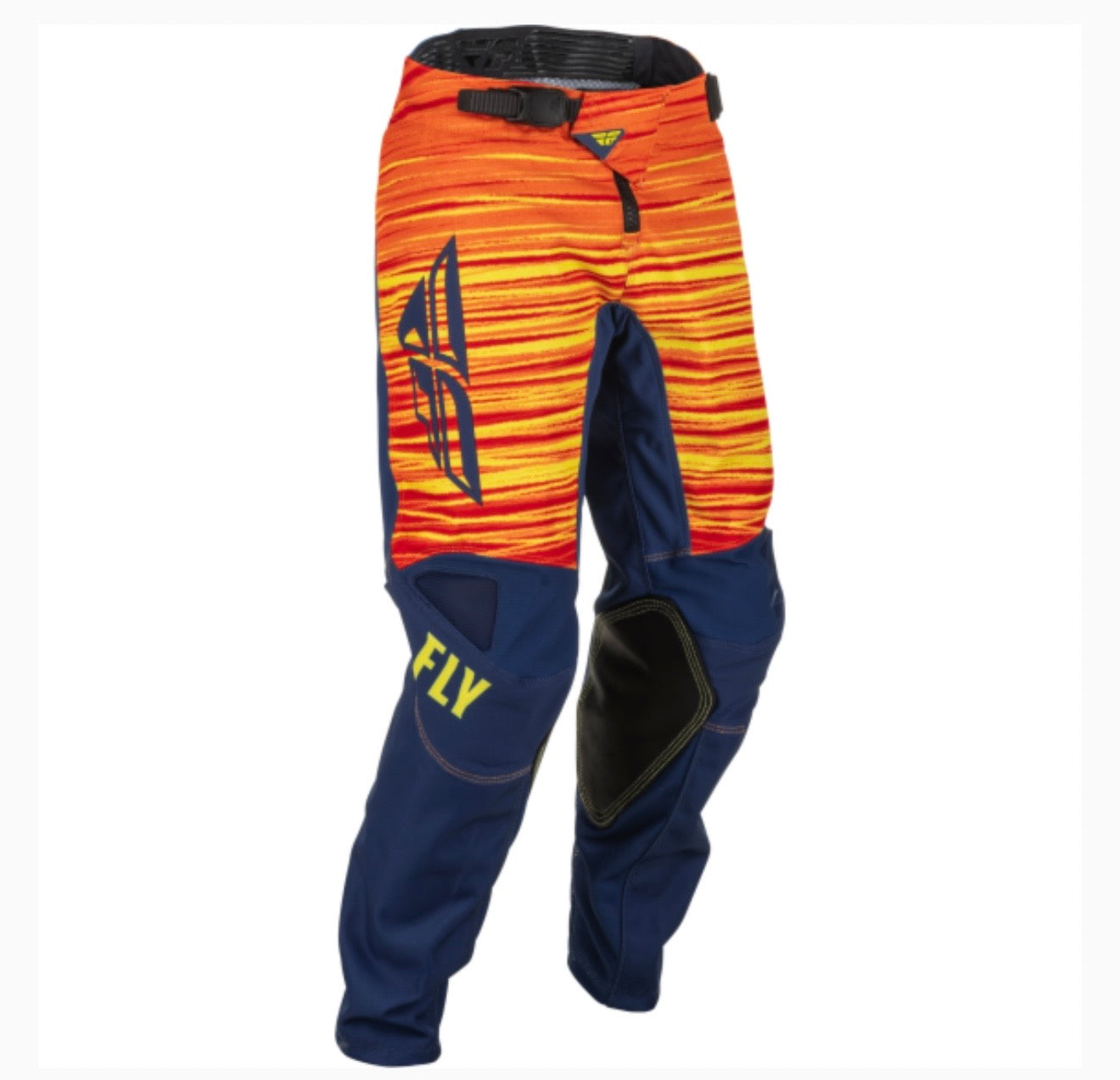 Fly Racing Youth Kinetic Wave Motocross Pants | Navy/Yellow/Red | Size 20