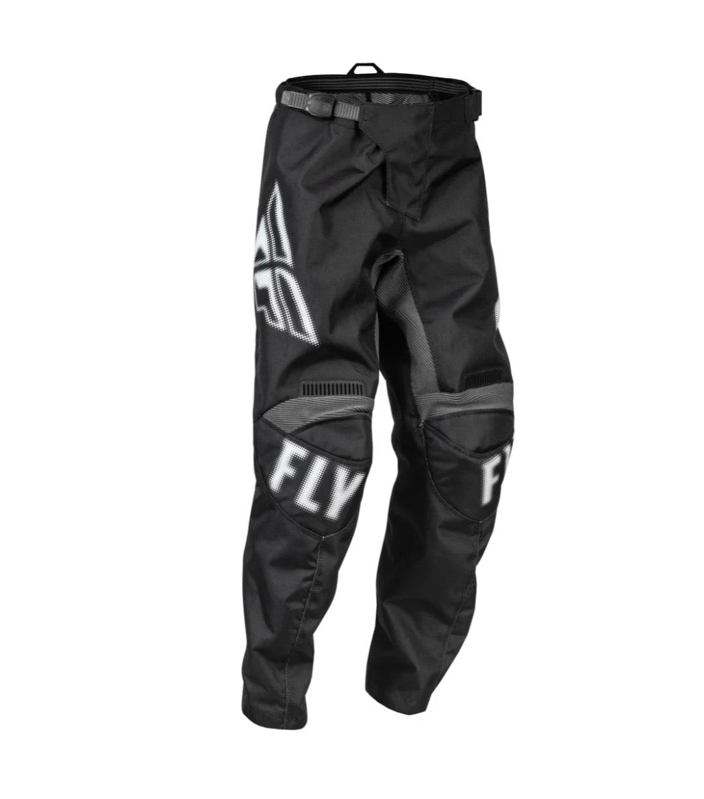 Fly Racing Youth F-16 Pants – Black/White (Size 20)