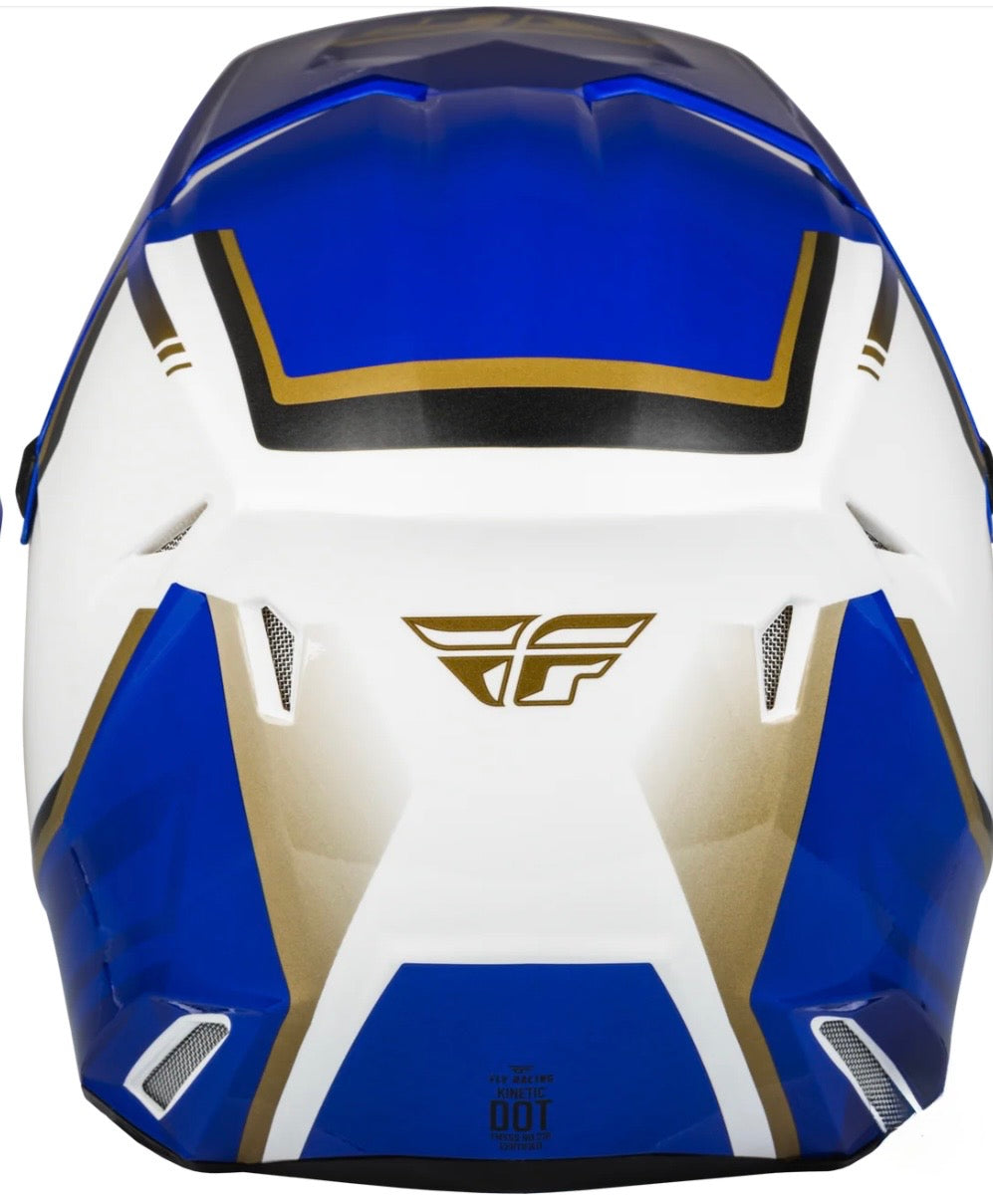 FLY Racing Kinetic Vision Helmet - White/Blue (2XL)