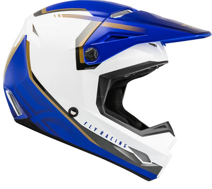 FLY Racing Kinetic Vision Helmet - White/Blue (2XL)