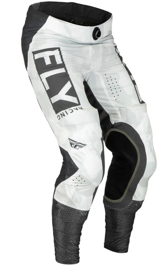Fly Racing Lite L.E. Stealth Pants – White/Grey | Lightweight Motocross Pants 32