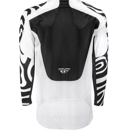 Fly Racing 2025 Evolution DST Abyss Gear Combo – White/Black | Jersey Large & Pants 34